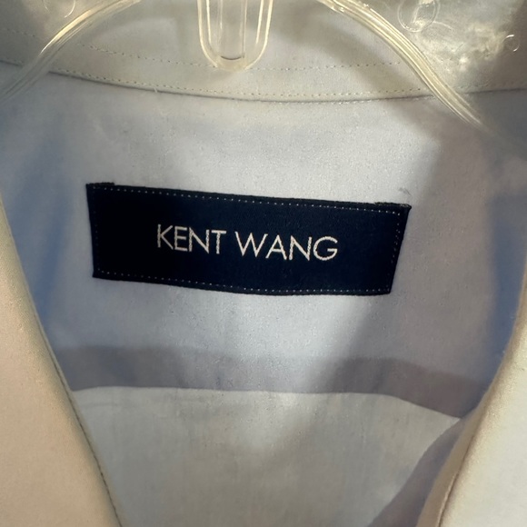 Kent Wang Men’s Button-Down Shirt- Poplin Blue - Picture 4 of 4